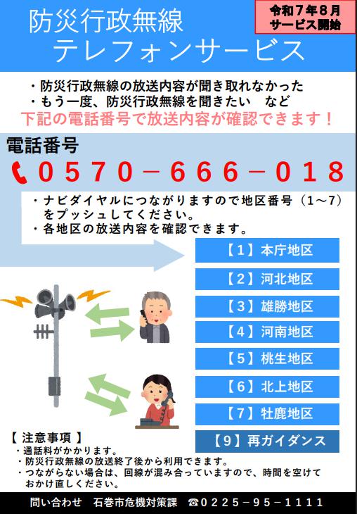 テレフォンサービスチラシ