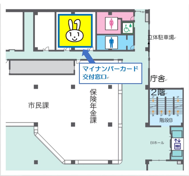 マイナンバーカード交付窓口案内図
