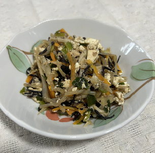 まごわやさしい炒り豆腐