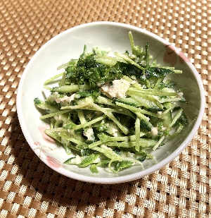豆苗とツナのサラダ