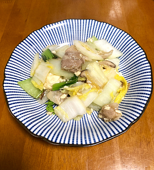 白菜と豆腐の中華風あんかけ