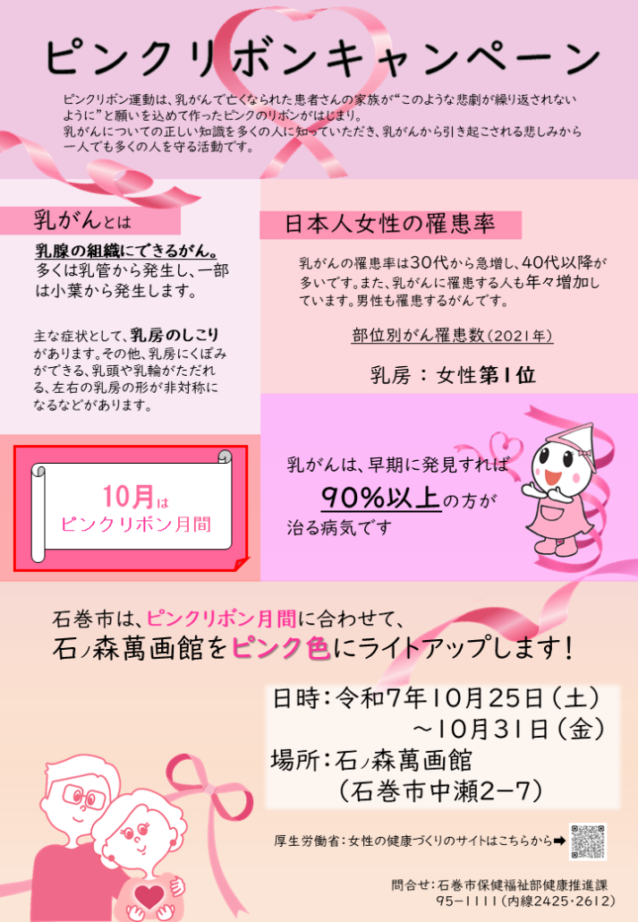 ピンクリボン月間