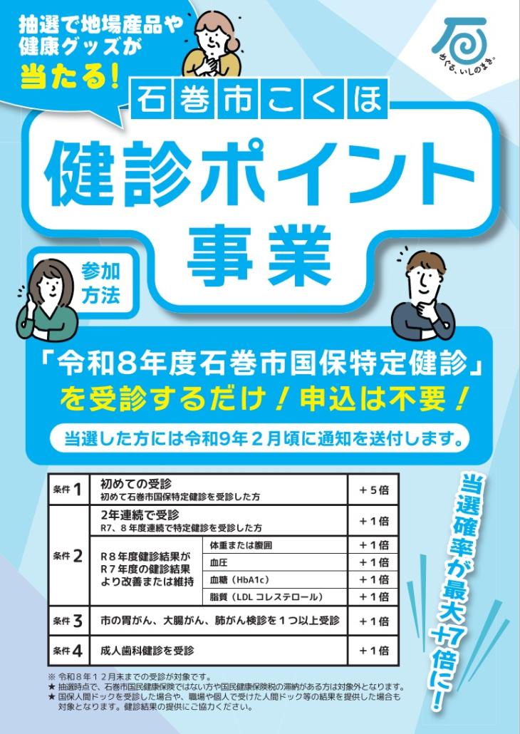 健診ポイントチラシの画像