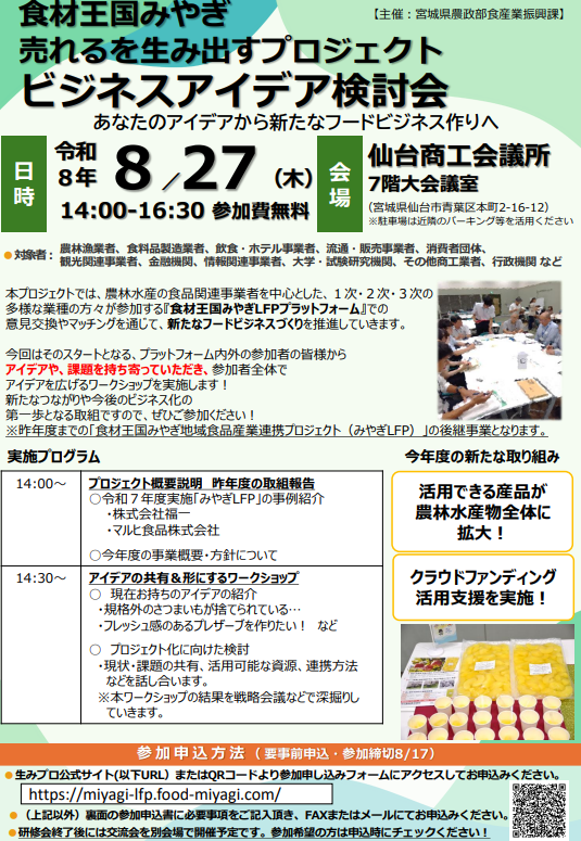 プロジェクトビジネスアイデア検討会チラシ表