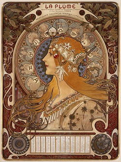 《黄道十二宮　ラ・プリュム誌のカレンダー》1896年　OZAWAコレクションの画像