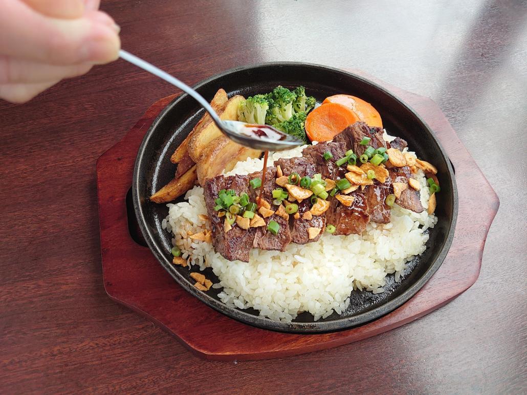 ステーキ＆ガーリックライス