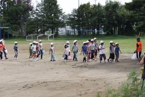 自宅から学校への避難訓練1