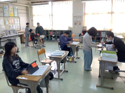 始業式後の5･6年教室