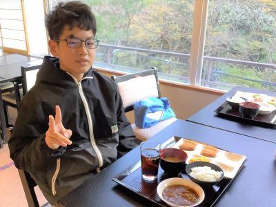 朝食を食べました