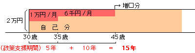 30歳で加入・政策支援を受ける場合